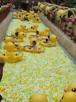 Jouets d'anneaux de piscine appropriés à la plage de tube de piscine de canard jaune gonflable mignon