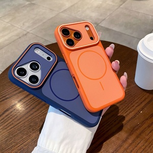 <span class=keywords><strong>Funda</strong></span> Magnética Antichoque para Teléfono Móvil con Carga Inalámbrica, Acabado Mate Esmerilado, para <span class=keywords><strong>iPhone</strong></span> <span class=keywords><strong>14</strong></span> <span class=keywords><strong>Plus</strong></span> 15 16 17 Pro Max, Color Naranja - Product Image 2
