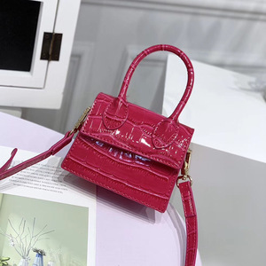 Mujer retro de cuero de la pu <span class=keywords><strong>mango</strong></span> superior patrón de cocodrilo hombro de la cadena bolso <span class=keywords><strong>bandolera</strong></span> mini bolsas mujeres - Product Image 5