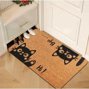 Tapis d'entrée antidérapant motif <span class=keywords><strong>chat</strong></span> de dessin animé pour la décoration intérieure, tapis de bienvenue mignon à motif animal pour entrée, salon, chambre - Product Image 1