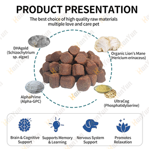 Vente en gros de compléments alimentaires pour animaux de compagnie cognition à mâcher doux pour chiens avec DHA et <span class=keywords><strong>Alpha</strong></span> GPC pour la santé du cerveau et du système nerveux des chiens âgés - Product Image 2