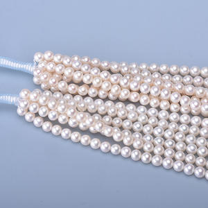 Collier de perles d'eau douce naturelles Tilian 8-9 mm, presque rondes, presque parfaites, avec une forte luminosité, style semi-fini, perles en vrac - Product Image 1