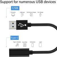 Adaptateur USB 3.0 USB-C en aluminium de 15cm Convertisseur OTG de vitesse 5Gbps pour IOS iPad iPhone Imprimante d'ordinateur Disques durs Téléphones portables