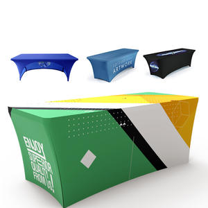 High Quality Custom Portable 100% Polyester <b>Advertising</b> <b>Table</b> <b>Covers</b> for Wedding Favors and Indoor/Outdoor Event Promotion - Product Image 2