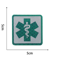 Insignias Reflectantes IR de Cruz Médica de Rescate, Parches Tácticos de Cruz Médica para Moral