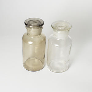 Apothecary 60ml 125ml 250ml 500ml verre ambré laboratoire pharmacie apothecaire pot de réactif avec <span class=keywords><strong>bouchon</strong></span> en verre - Product Image 6