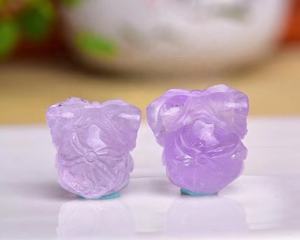 Quarzo naturale guarigione cristallo cartoon figurine sculture lavanda ametista <span class=keywords><strong>farfalla</strong></span> <span class=keywords><strong>elefante</strong></span> per ciondolo - Product Image 5