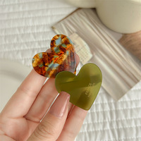 YOYI Love Acetate Barrette à cheveux pour enfants, style européen-américain, mignonne, haut de gamme, avec frange latérale, pour cheveux rebelles, type bec de canard, 5 cm, petite taille