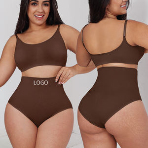 <span class=keywords><strong>Tanga</strong></span> sculptant sans couture pour femme, taille haute, contrôle du ventre, amincissant, rehausseur de fesses, impression de logo OEM, string en gros - Product Image 1