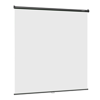 RAUBAY Layar Putih Retractable Pull Screen Backdrop - Tahan Kerut Anti-Silau Poliester 78.7" X 86.6" Latar Belakang Lipat untuk