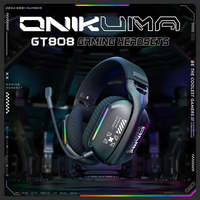 Auriculares Gaming Onikuma Gt808 de Diadema con Bluetooth 2.4G Inalámbricos y con Cable para Gamers Profesionales de E-Sports