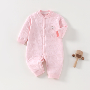Tutina in Cotone per Neonati, Morbido Body Intero a Maniche Lunghe, Impermeabile e Traspirante con Chiusura a Bottoni, Stampa Cartoon per Bambini - Product Image 2