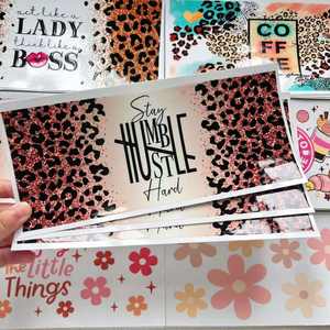 Autocollants UVDTF pour gobelets 9,5*4,3 pouces, motifs Halloween, Citrouille, Thanksgiving, Noël, Transferts UV DTF pour gobelets - Product Image 1