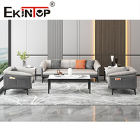 Ekintop - Ensemble de canapés modulaires de haute qualité pour bureau, canapé de réception en cuir, mobilier de bureau, canapés