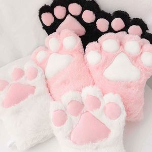 Adult Palm Gloves <b>Cat</b> Props <b>Plush</b> Cartoon Gloves <b>Cat</b> Claw One Size Winter Game Anime Accessories Gloves - Product Image 1