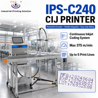Codeur à jet d'encre continu industriel IPS-C240 pour l'impression de la date d'expiration, du code de lot et du code-barres sur les matériaux d'emballage