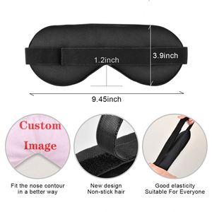Luxury Super Soft Adjustable Strap Eye <b>Mask</b> Comfortable <b>Sleeping</b> Blindfold with Custom Pattern for Promotional & Business Gifts - Product Image 3