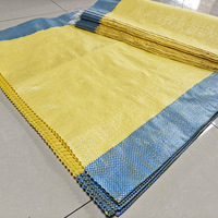 Karung Anyaman PP Kuning 40kg 50kg untuk Pakan Ternak Pupuk Bahan Daur Ulang Ekspor ke Nigeria Kamerun Mali