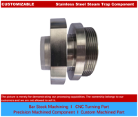 Componente de Trampa de Vapor de Acero Inoxidable Tipo 304 Mecanizado con Precisión CNC, Diseño de Brida Integrada, Tolerancia de 0.01mm, Mecanizado de Barras