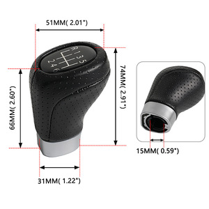 Car Gear <b>Knob</b> Leather 5 Speed 6 Speed Ergonomic For BMW <b>Shift</b> Lever - Product Image 2