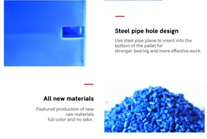 पूर्ण परिधि बेस स्टैकेबल पुल 4-वे फोर्कलिफ्ट एंट्री प्लास्टिक पैलेट - Product Image 5