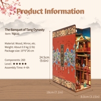 Kit de bricolage éducatif en bois pour la vente en gros, esthétique Dynastie Tang, puzzle 3D écologique, kit de maison de poupée miniature