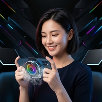 Refroidisseur de téléphone à température contrôlée par IA, écran numérique RGB, radiateur de jeu, ventilateur de refroidissement portable pour téléphone mobile