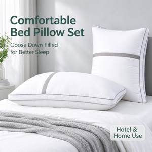 Cuscino in Cotone con Bordo Bordato e Profilo a Soffietto per Programmi di Fornitura di Biancheria da Letto per Boutique Hotel e Ostelli - Product Image 1