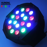 Projecteur PAR plat en plastique à 18 LED, 3-en-1/4-en-1/5-en-1/6-en-1 RGBW DMX512 pour éclairage de scène, DJ, discothèque, fête, mariage et événements