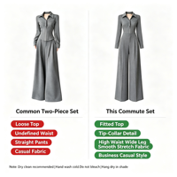 Ensemble de costume décontracté en velours pour femmes, trois pièces, avec veste à bretelles en forme d'arête de poisson et pantalon