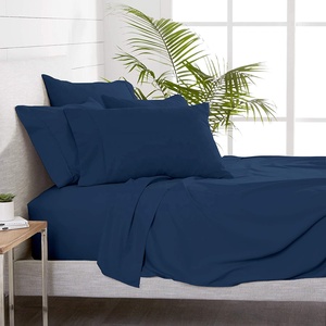 Drap <span class=keywords><strong>de</strong></span> <span class=keywords><strong>lit</strong></span> à poches profondes en bambou, parure <span class=keywords><strong>de</strong></span> <span class=keywords><strong>lit</strong></span> taille Queen, drap rafraîchissant ultra doux hypoallergénique, drap respirable, 100% pièces - Product Image 3