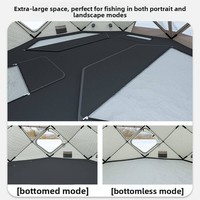 Tente sphérique télescopique avec grandes fenêtres en TPU, doublure en coton épaissi, tissu Oxford triple couche, imperméable 1 mm, hiver