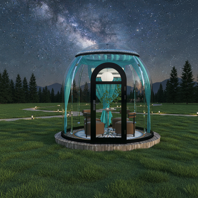 Modular Geodesic Dome Kit PC Material 360 View Transparent Starry Room for Camping Resort