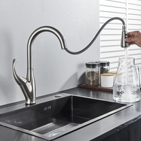 Robinet de cuisine, mitigeur d'eau de cuisine, rotation à 360 degrés, robinets d'évier de cuisine, mélangeur d'eau chaude et froide, grue