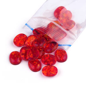Trasparente colorato buon fuoco gioielli sintetici opale opale pietra piatta 2mm 8mm per anello accessori ovali gemme - Product Image 5