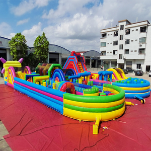 Parque de atracciones inflable gigante al aire libre, zona de juegos, castillo inflable, pista de obstáculos inflable comercial para adultos - Product Image 4