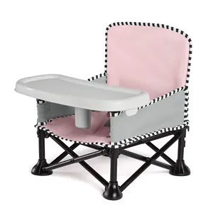 Foldable Portable Baby Dining Chair With Safety Harness Kid Beach Chair Camping Child Cozy Feeding Seat Chairs Outdoor Travel