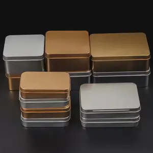 गर्म बिक्री कोई मुद्रण आयताकार टिका टिन बॉक्स धातु tins आयत बॉक्स पैकेजिंग कार्ड कैंडी साबुन टिन बॉक्स