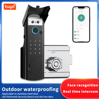 Cerradura Inteligente de Aluminio a Prueba de Agua con Teclado de Código PIN, WiFi, Tarjeta de Memoria, App Tuya y Batería Recargable para Uso Doméstico