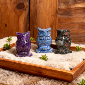 Toptan Doğal Ham Reiki Renkli Değerli Taş El Yapımı Cilalı Baykuş Kristal Hayvan Figürü El Sanatları Baykuş Heykeli Hediyelik - Product Image 2