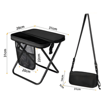 Chaise pliante ultralégère et respirante XFY avec poche de rangement latérale pour le camping, la pêche, la randonnée, le pique-nique et la salle de sport