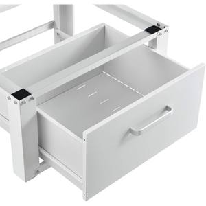 <b>Drawer</b> and Reinforced <b>Side</b> Struts Manual Steel Cabinet Raiser with Power Source Base for Washing Machine and Dryer Pedestal - Product Image 6