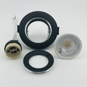 Downlight LED moderne <span class=keywords><strong>40W</strong></span> SMD Dimmable IP44 IP65 étanche Base ronde en aluminium noir et blanc LED Down Light pour hôtels - Product Image 1