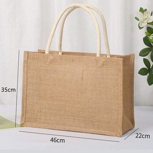 Borse riutilizzabili in iuta di 21*23*15 cm per la spesa, la spiaggia, compleanni, matrimoni, regali di Natale per mamma, moglie, <span class=keywords><strong>zia</strong></span> - Product Image 3