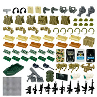 Pack d'accessoires de construction MOC pour scènes tactiques, pièces de véhicules et équipements, kit de briques à assembler pour diorama DIY