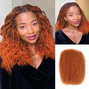 Cheveux tressés <span class=keywords><strong>Expression</strong></span> pré-étirés QVR Afro Kinky <span class=keywords><strong>curly</strong></span> curl tressage cheveux en vrac cheveux humains pour le tressage - Product Image 2