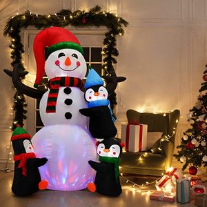 In Stock Inflatable Outdoor Sitting Inflated Large Snow Man <strong>Winter</strong> Yard Luminous Christmas Decorations <strong>Snowman</strong> - Product Image 3