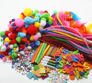 Kit Artigianale Tutto-in-Uno per Bambini: Pompon in Plastica, Scovolini, Fogli di Feltro, Idee a Tema Cartone Animato, Materiali Creativi per <span class=keywords><strong>il</strong></span> Tempo Libero - Product Image 2