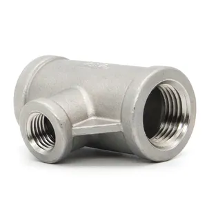 Factory Direct Supply G1/4'' Stainless Steel Tee Pipe Fittings 150lbs Plumbing Fitting