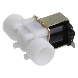 Électrovanne électrique magnétique de contrôle de l'eau, 12V 24V normalement fermé 1/2 '', en plastique, électrovanne